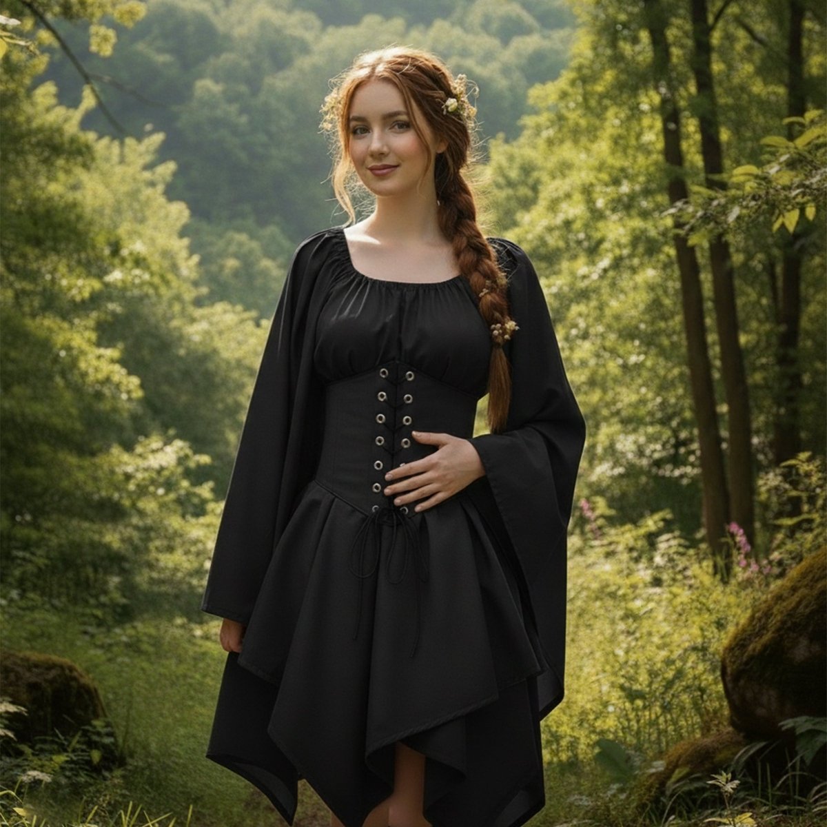 Women's Viking Medieval Dress | Renaissance Nordic Warrior Costume for LARP & Cosplay - Tunic Costumes