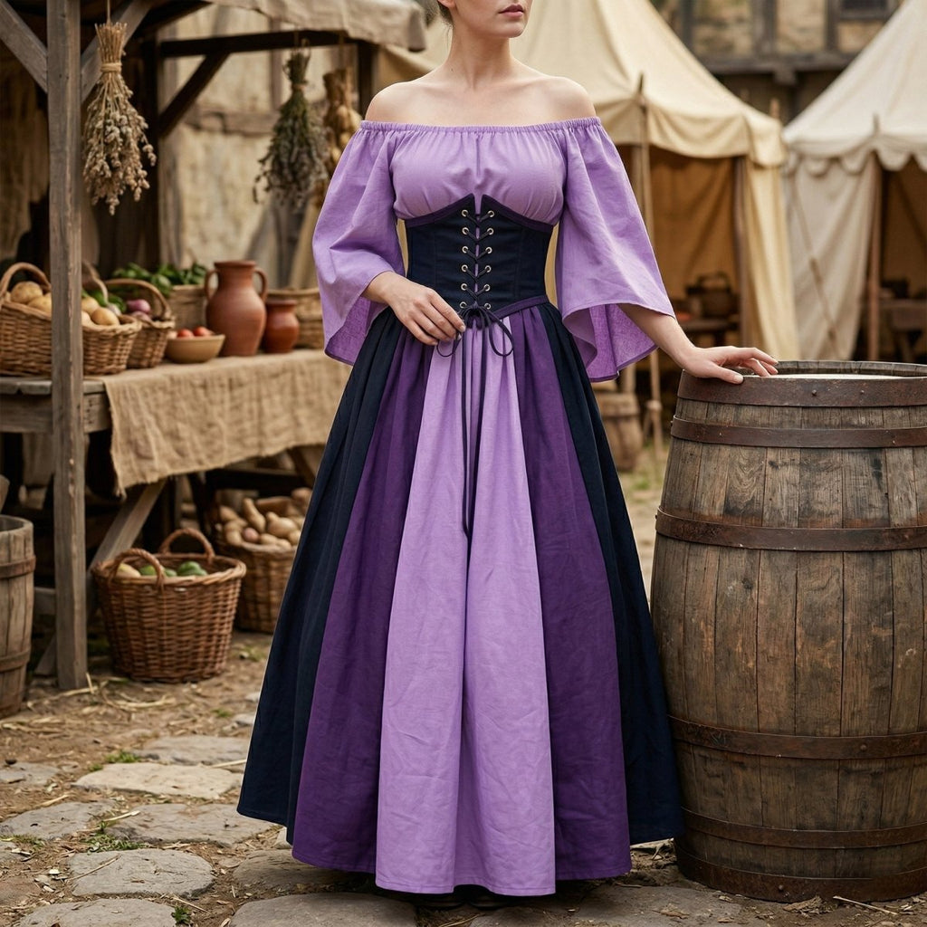 European Medieval Retro Queen Dress – Halloween Costume - Tunic Costumes