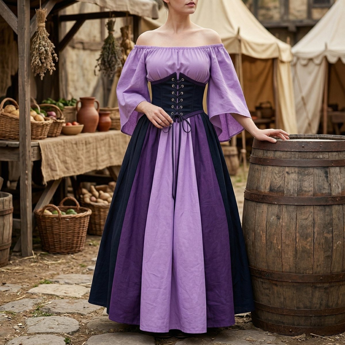 European Medieval Retro Queen Dress – Halloween Costume - Tunic Costumes