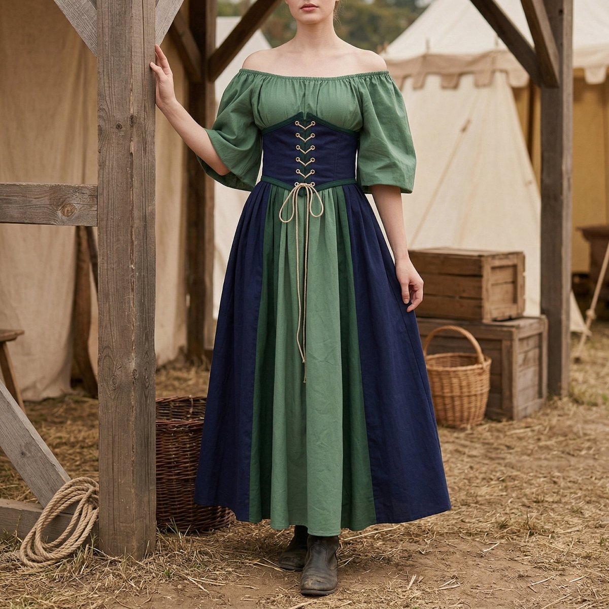 European Medieval Retro Queen Dress – Halloween Costume - Tunic Costumes