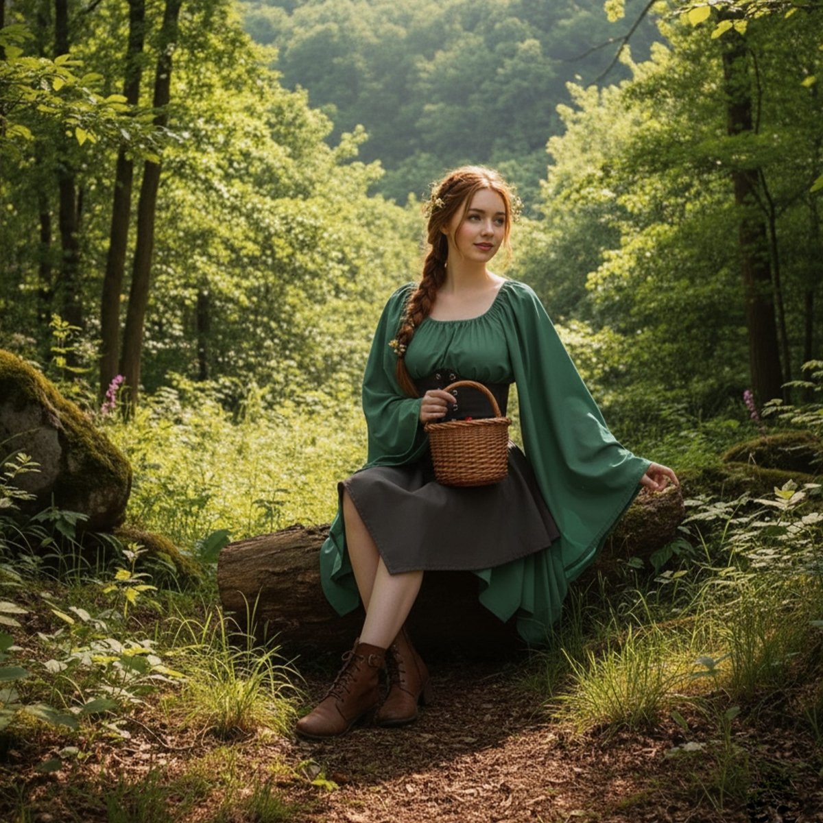 Women's Viking Medieval Dress | Renaissance Nordic Warrior Costume for LARP & Cosplay - Tunic Costumes