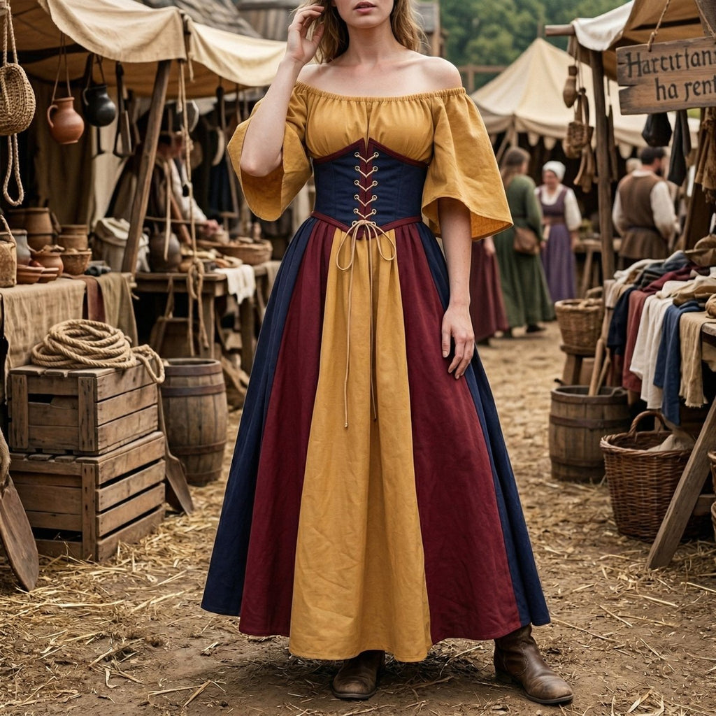 European Medieval Retro Queen Dress – Halloween Costume - Tunic Costumes