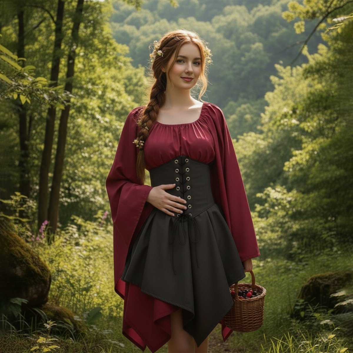 Women's Viking Medieval Dress | Renaissance Nordic Warrior Costume for LARP & Cosplay - Tunic Costumes