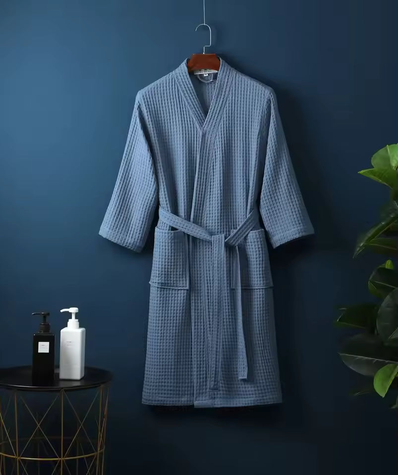 Bathrobe – Lightweight Waffle Robe for Men & Women | Spring Summer Morning Robe