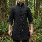 Men's Viking Gambeson Jacket - Medieval Padded Armor Coat for LARP Renaissance Costume - Tunic Costumes