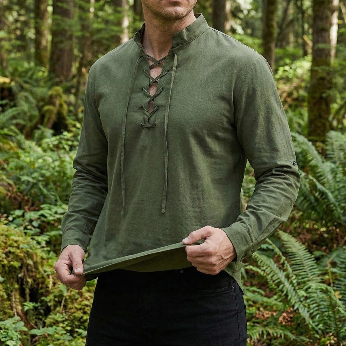 Men's Linen Viking Tunic, Medieval Renaissance Costume Shirt - Tunic Costumes