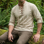 Men's Linen Viking Tunic, Medieval Renaissance Costume Shirt - Tunic Costumes
