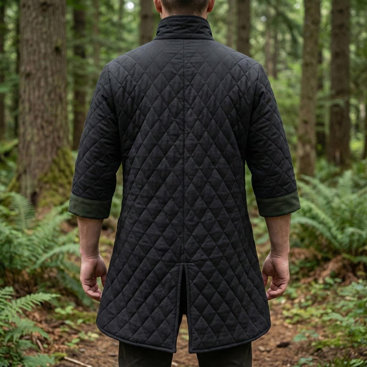 Men's Viking Gambeson Jacket - Medieval Padded Armor Coat for LARP Renaissance Costume - Tunic Costumes