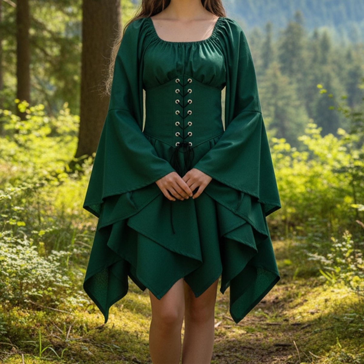 Women’s Viking Medieval Dress, Renaissance Viking Costume, Nordic Warrior Outfit, Larp and Cosplay Gown - Tunic Costumes