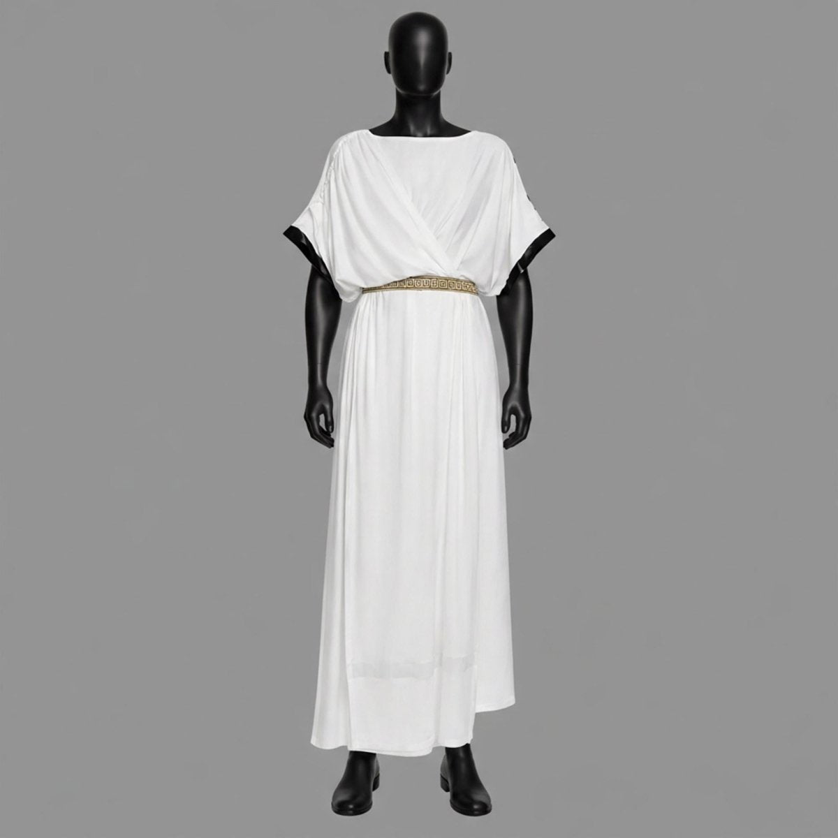 Men's Gladiator Toga Costume, Greek Roman Outfit, Gold Laurel Crown - Tunic Costumes