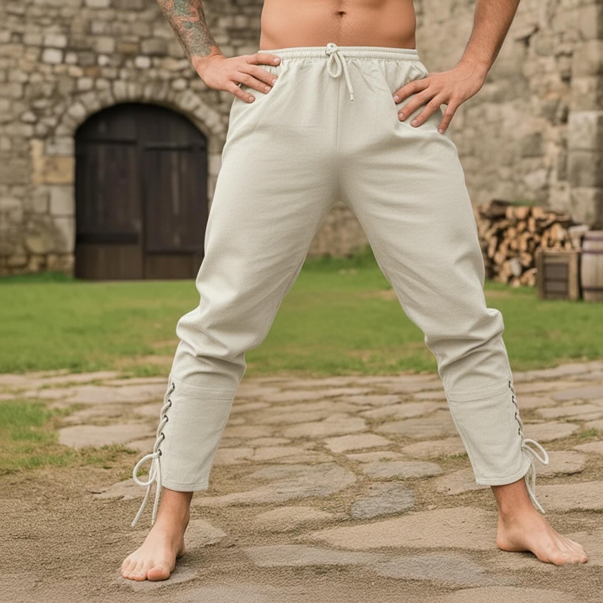 Men's Viking Pants, Medieval Renaissance Trousers, Larp Cosplay - Tunic Costumes
