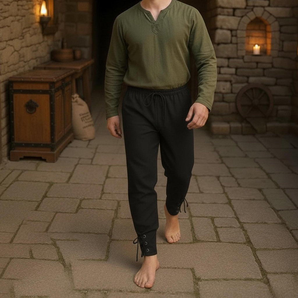 Men's Viking Pants, Medieval Renaissance Trousers, Larp Cosplay - Tunic Costumes