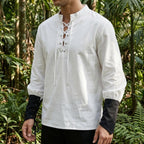 Men's Renaissance Pirate Tunic | Medieval Lace - Up Shirt | LARP Costume Outfit - Tunic Costumes