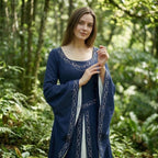 Forest Witch Medieval Dress, Vintage Embroidered Elf Costume, Adult Fantasy Party Dress, Role - Playing Outfit, Larp Costume - Tunic Costumes