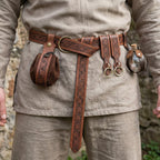 Medieval Viking Utility Belt with Pouch, Renaissance LARP Costume Accessory - Tunic Costumes