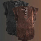 Renaissance Medieval Knight Vest, Gothic Viking Pirate Cosplay for Men, LARP Ren Faire Costume, Steampunk Sleeveless Tunic, Fantasy Outfit - Tunic Costumes