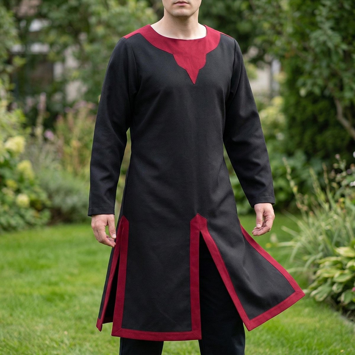 Men's Viking Knight Tunic | Templar Crusader Medieval Costume for LARP & Cosplay - Tunic Costumes