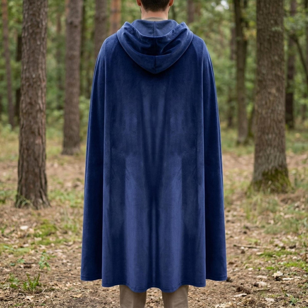 Medieval Hooded Cloak, Renaissance Fantasy Cape, Viking Larp Costume Cloak, Wizard Gothic Cosplay Hooded Cape - Tunic Costumes