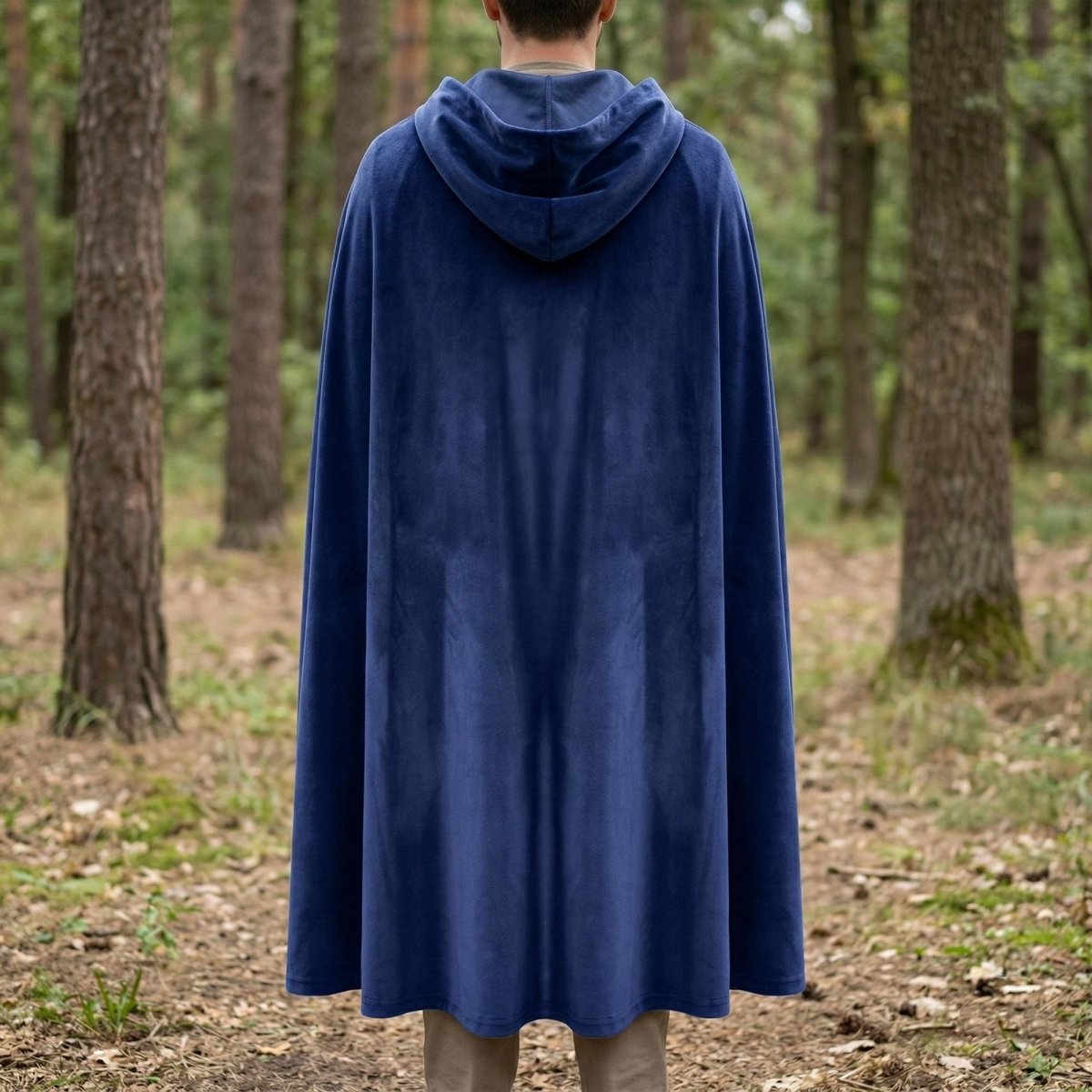 Medieval Hooded Cloak, Renaissance Fantasy Cape, Viking Larp Costume Cloak, Wizard Gothic Cosplay Hooded Cape - Tunic Costumes