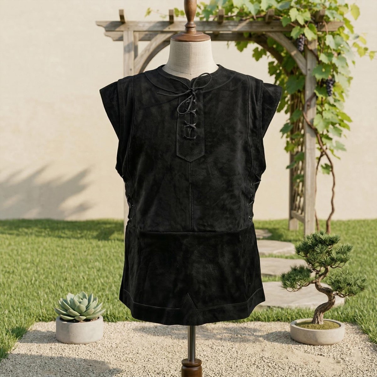 Renaissance Medieval Knight Vest, Gothic Viking Pirate Cosplay for Men, LARP Ren Faire Costume, Steampunk Sleeveless Tunic, Fantasy Outfit - Tunic Costumes