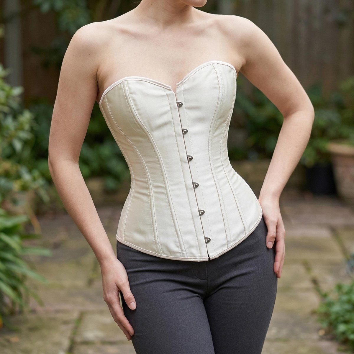 Silk Satin Corset Dress, Renaissance Body Shaping Gown, Medieval Cosplay Outfit - Tunic Costumes