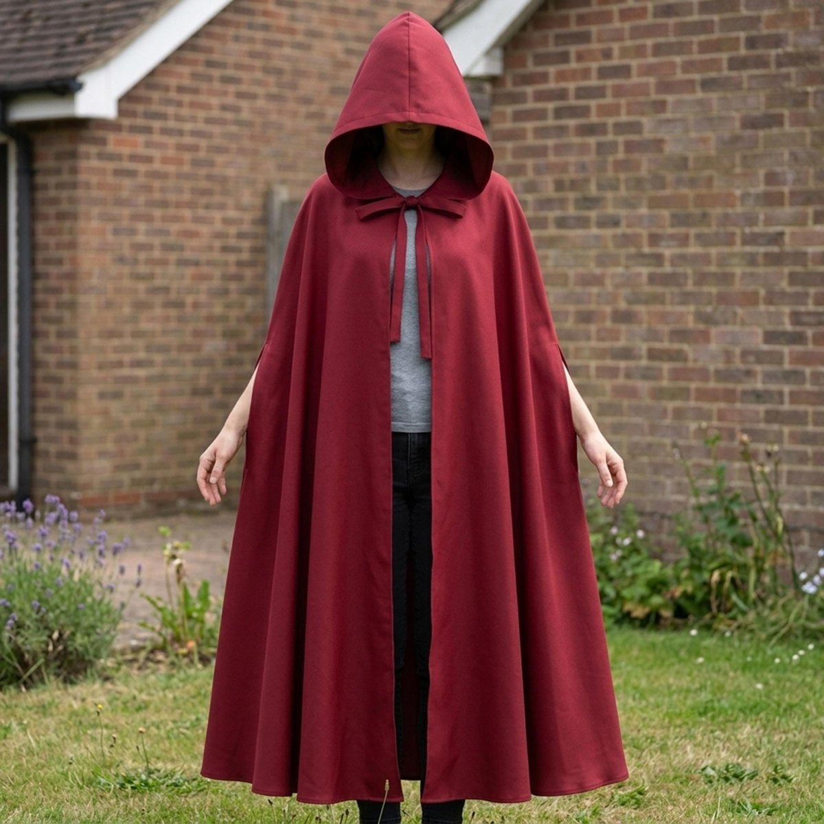 Emerald Green Elven Hooded Cloak, Medieval Renaissance Fantasy Cosplay Outfit - Tunic Costumes
