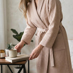 Cotton Terry Bathrobe – Lightweight Waffle Robe for Men & Women | Spring Summer Morning Robe - Tunic Costumes