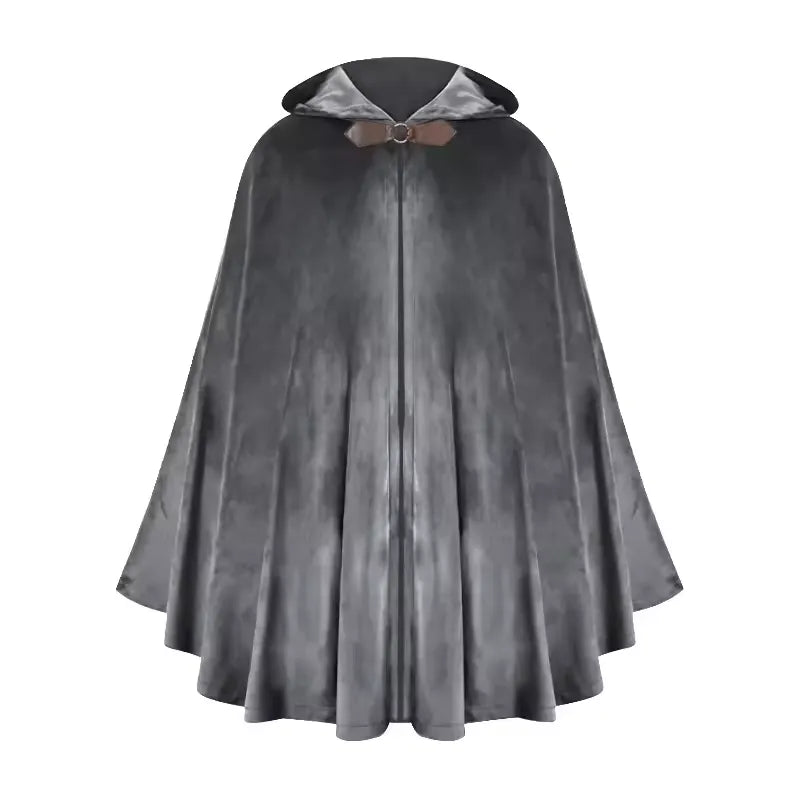 Medieval Hooded Cloak, Renaissance Fantasy Cape, Viking Larp Costume Cloak, Wizard Gothic Cosplay Hooded Cape - Tunic Costumes