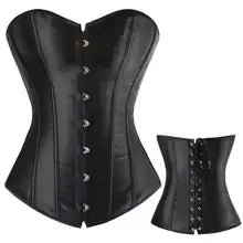 Silk Satin Corset Dress, Renaissance Body Shaping Gown, Medieval Cosplay Outfit - Tunic Costumes