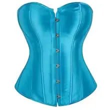Silk Satin Corset Dress, Renaissance Body Shaping Gown, Medieval Cosplay Outfit - Tunic Costumes