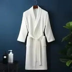 Cotton Terry Bathrobe – Lightweight Waffle Robe for Men & Women | Spring Summer Morning Robe - Tunic Costumes